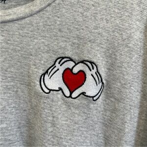 Disney Heather Grey Knit T-shirt with ♥️